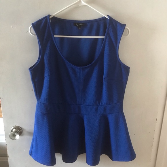 Blue peplum shirt - Picture 3 of 3